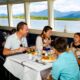 Family enjoying lunch cruise