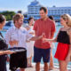 Spirit of Cairns staff welcoming passengers aboard